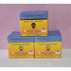 The Natural Land Manuka Honey Nourishing Night Cream 1.69oz Nourishing Cream X3
